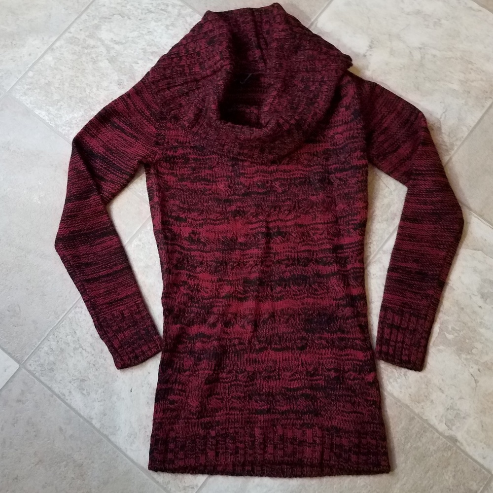 Burgundy cowl neck sweater